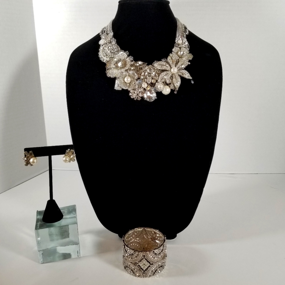 Statement Necklace, earrings, bracelet set